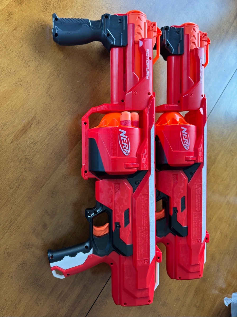 Nerf Red Twin Rapid-Fire Dart Blasters with Black & White Accents